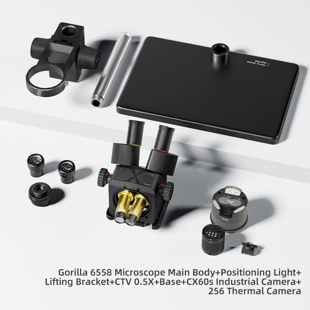 Electronics Repairing - Microscope trinoculaire Qianli 6558 Gorilla, zoom